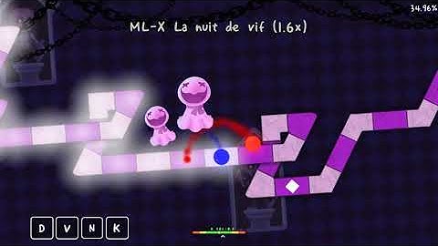 ADOFAI | ML-X La nuit de vif (1.6x speed) 101.24% accuracy