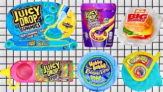 Satisfying ASMR Blue Juicy Drop Gummies Candy Jelly Food challenge Mukbang screenshot 1