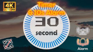 00:30s 🔔 30 Second TIMER with Tick Tock Sound Every Second and Alarm for 10s - No Loop screenshot 1