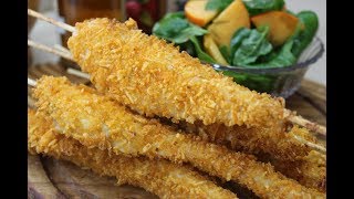 Куриные шашлычки в духовке в панировке из чипсов Куриные шашлычки в духовке в панировке из чипсов