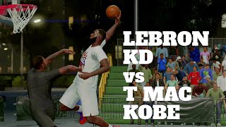 Lebron James, Kevin Durant 2v2 Tracy McGrady, Kobe Bryant