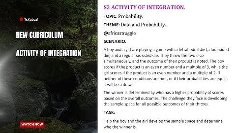 S3 Activity Of Integration solution topic 11 ........@africastruggle