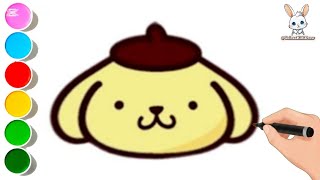🍮 How to Draw Kawaii Pompompurin | Easy Step-by-Step Character Sketch 🎀 #gulcankidsdraw