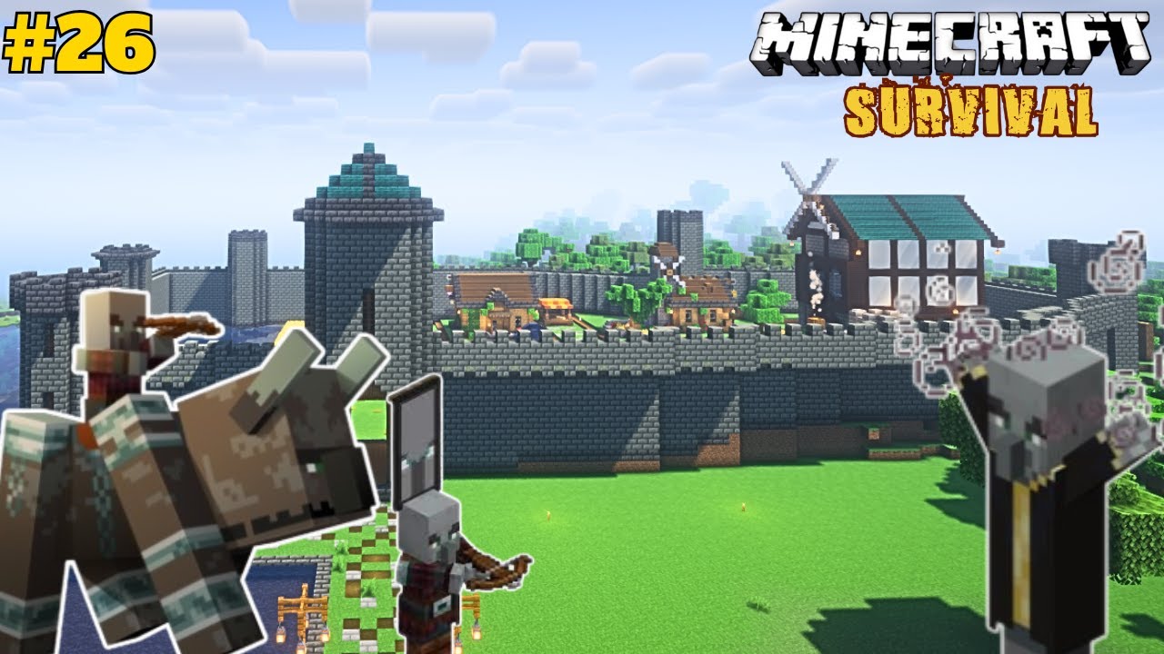 DEFENDING MY CASTLE FROM A PILLAGER RAID !! | Minecraft Survival Series ...