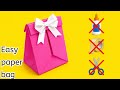 Origami Paper Box How To Make Paper Bag Without Glue No Glue Paper Craft No Glue Paper Bag Gift Bag 