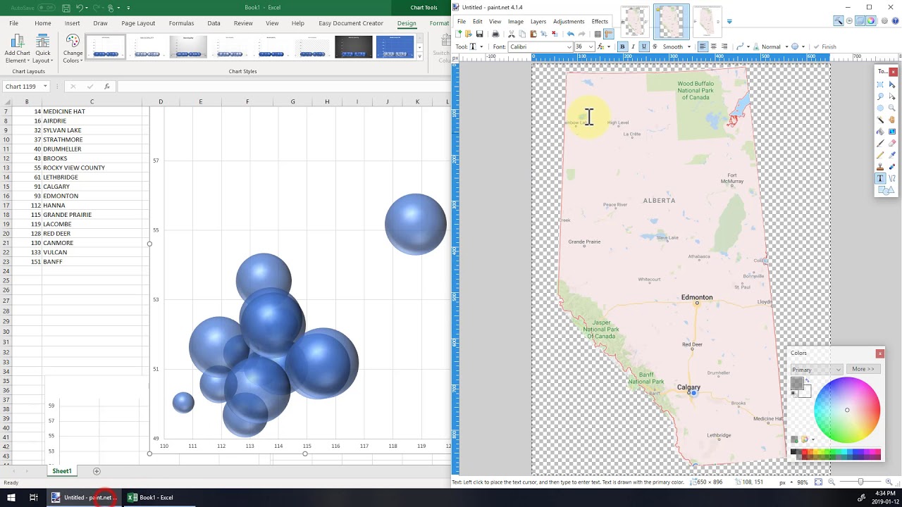 Excel Map Chart Cities