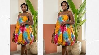how to cut and sew off shoulder ballon dress