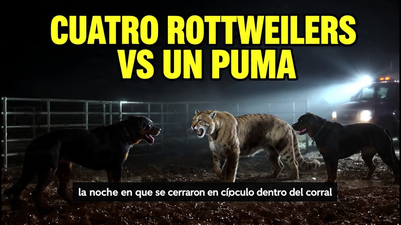 PUMA Atacado por 4 ROTTWEILERS en un Encuentro INESPERADO - YouTube