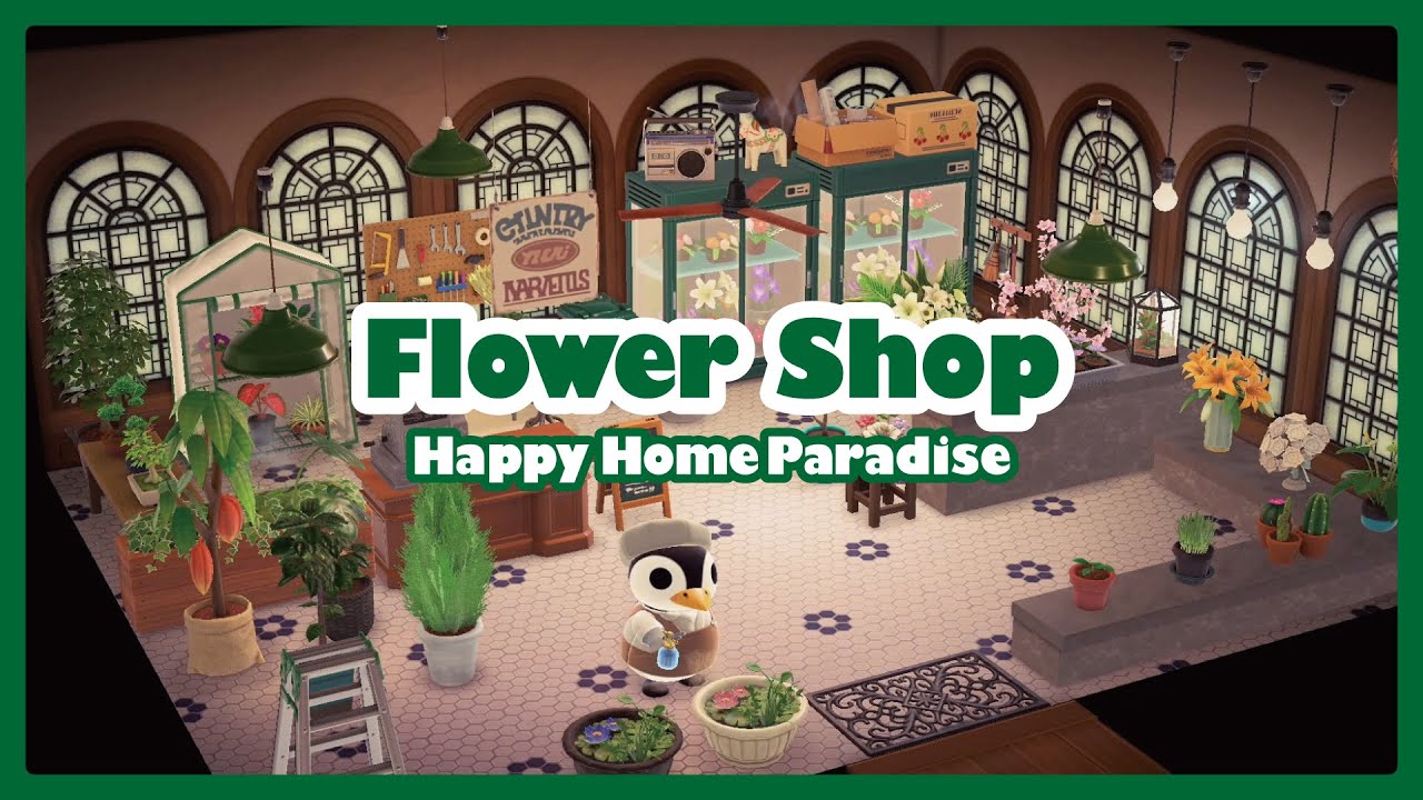 あつ森】#11 オーロラのナチュラル＆ヴィンテージなお花屋さん／別荘の 
