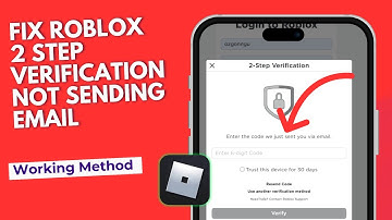 How To Fix Roblox 2 Step Verification Not Sending Email | Roblox Verification Code Not Received 