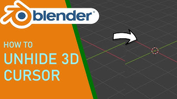 Blender how to unhide 3d cursor