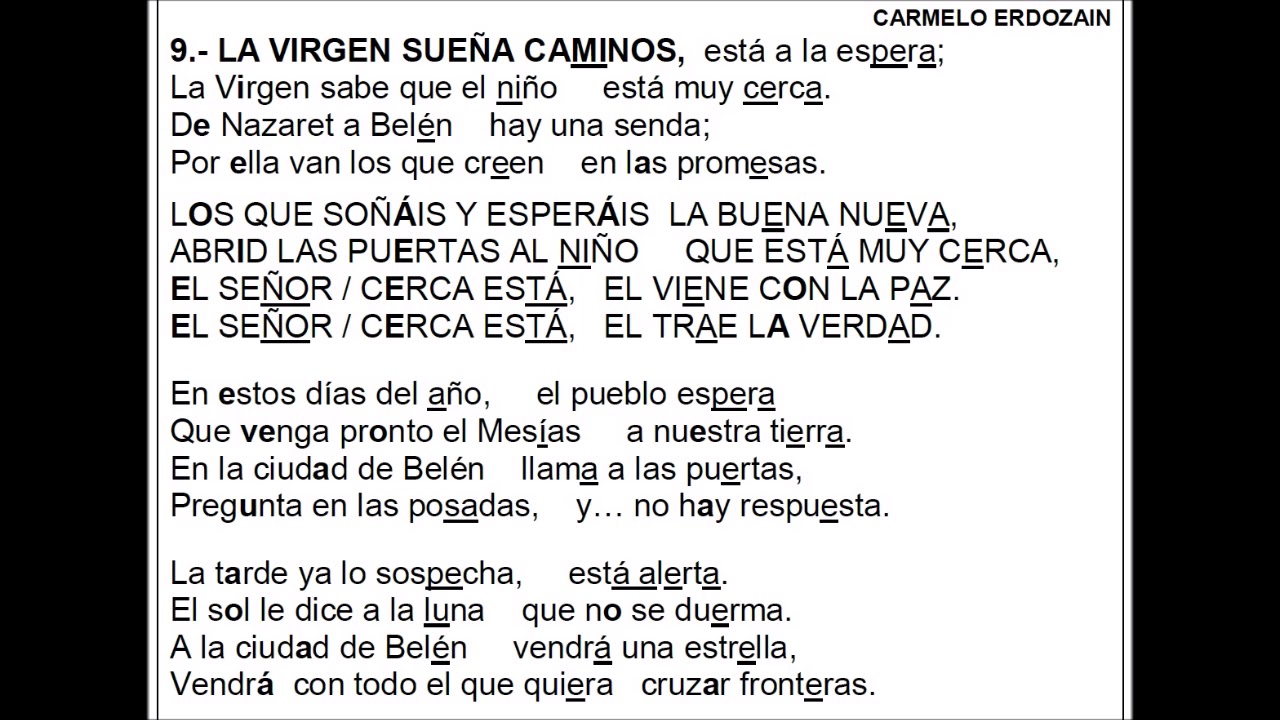 LA VIRGEN SUEÑA CAMINOS - CARMELO ERDOZAIN - YouTube