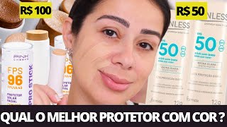 PROTETOR COM COR em Stick | Pink Cheeks vs Sunless, Qual comprar? @TourdaBeleza