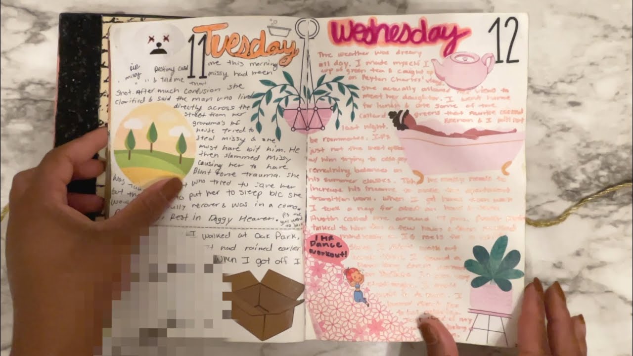 creative journal flip through  | no talking just 🎶 chill vibes 🎵