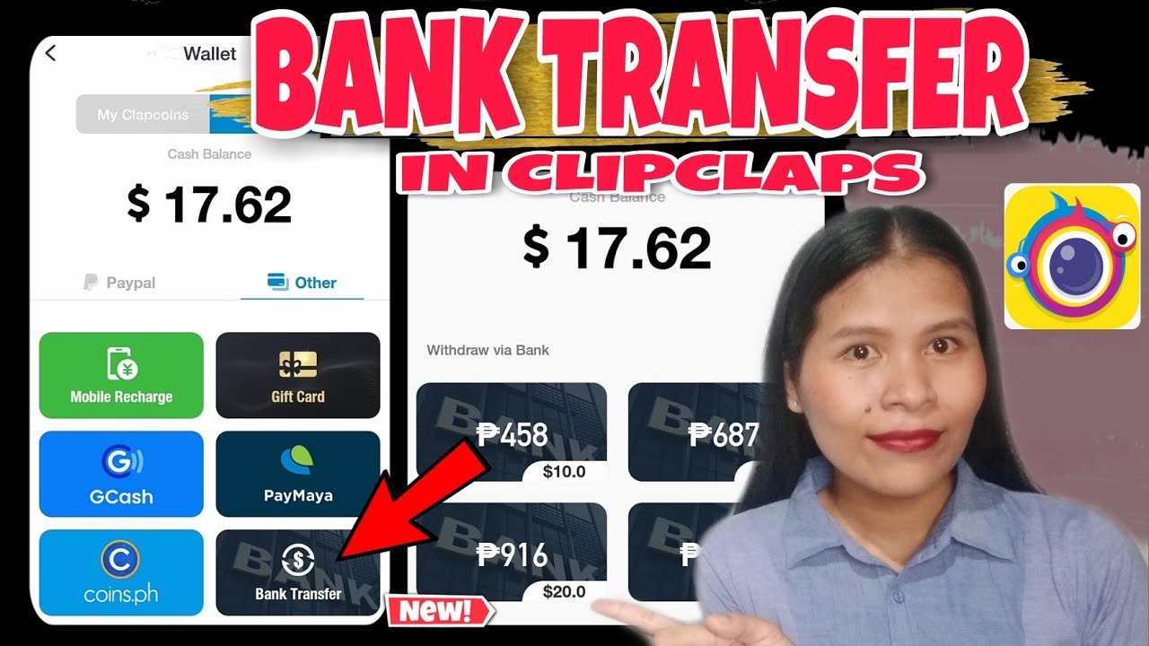 BANK TRANSFER WITHDRAWAL IN CLIPCLAPS || NEW MODE OF PAYMENT IN CLIPCLAPS