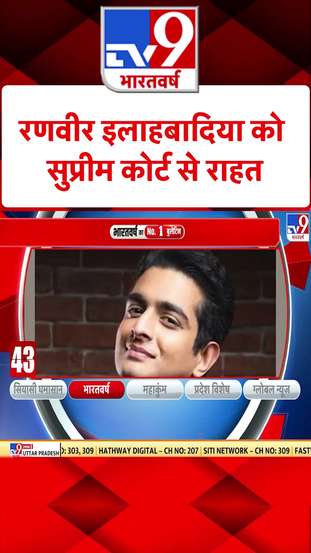 Ranveer Allahbadia Controversy: रणवीर इलाहबादिया को सुप्रीम कोर्ट से राहत | #tv9shorts | #ytshorts