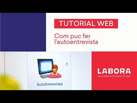 Com es fa l'AUTOENTREVISTA | Tutorial WEB | LABORA