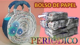 Diy Bolso Hecho Con Papel De Periodico   Newspaper Bag manualidades Echas Con Papel De Peridico