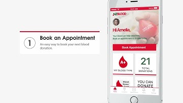 Booking an appointment on the  NZ Blood Service Donor Ap‪p