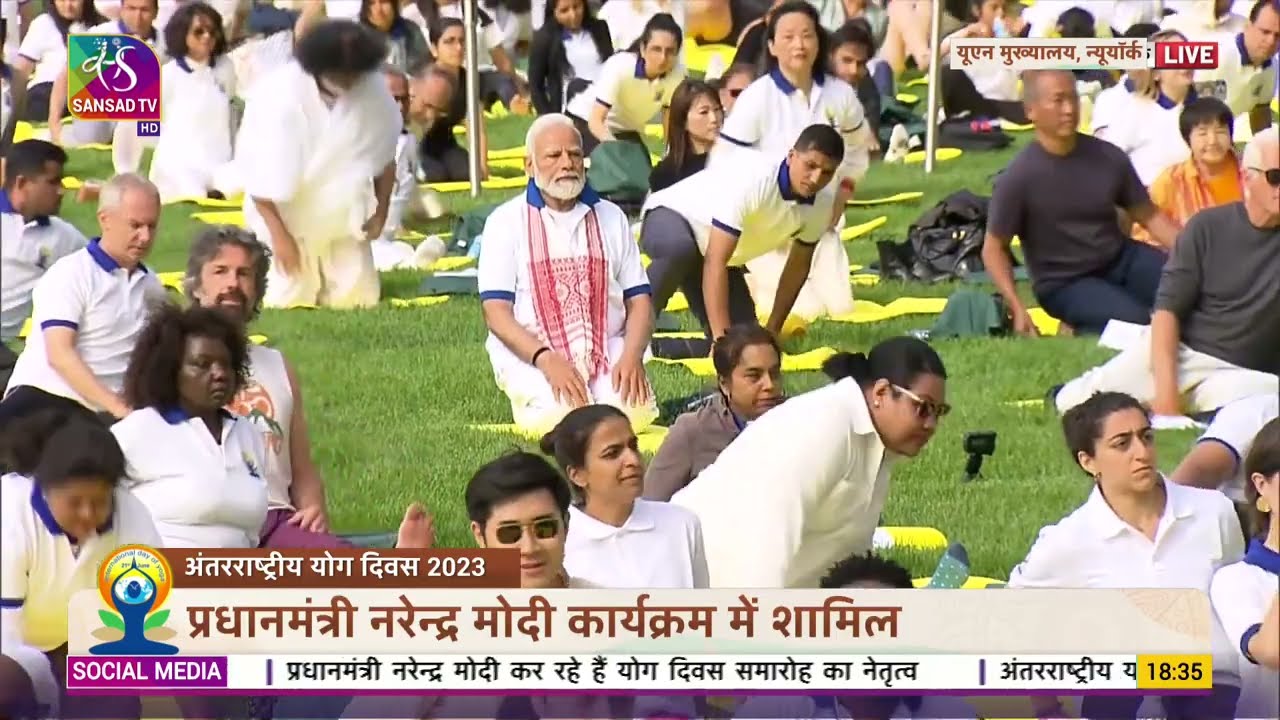 PM Modi takes part in International Day of Yoga celebrations at UN HQ in New York, US | 21 June,2023