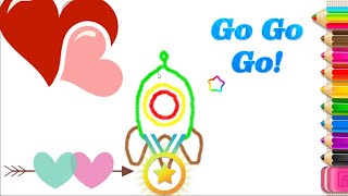 Rocket drawing picture game children's English study /로켓트 그리기 그림놀이 영어놀이 screenshot 5