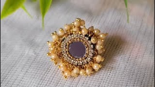 Gajra finger ring making💍#ring making tutorial#diy #beautiful