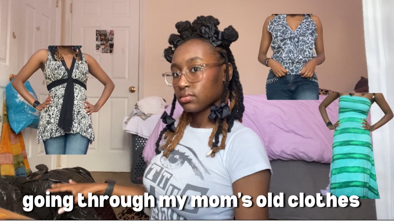 Going through my mom’s OLD CLOTHES // haul + try-on! - YouTube
