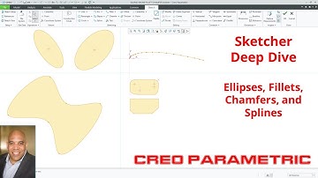 Creo Parametric - Sketch Mode Deep Dive 4B - Splines, Ellipses, Fillets, and Chamfers