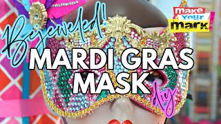 Bejeweled Mardi Gras Mask DIY