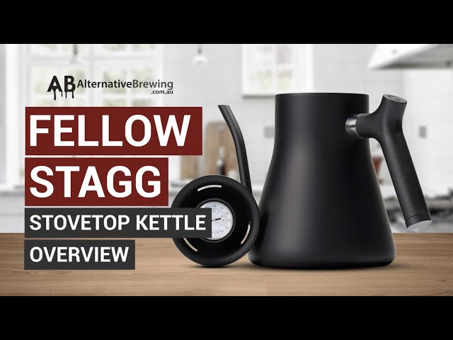 Fellow Stagg Kettle with Thermometer Gooseneck Stovetop 1L Black