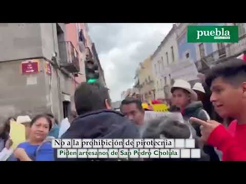 No a la prohibición de pirotecnia, piden artesanos de San Pedro Cholula