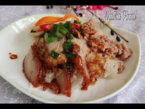 Video Bí quyết ướp thịt xá xíu chuẩn vị ăn kèm xôi mặn mềm... - youtube