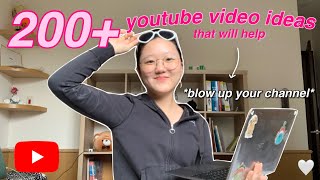200+ Youtube video ideas that will blow up your channel *2024*