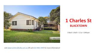 FOR SALE: 1 Charles St BLACKTOWN NSW 2148 FOR SALE: 1 Charles St BLACKTOWN NSW 2148