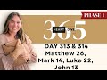 Day 313 &amp; 314 Matthew 26, Mark 14, Luke 22, John 13 | One Year Bible Study |  Reading w/ Commentary