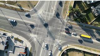 Intersection Drone View SW Calgary