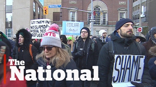 Canadians protest Trump's travel ban
