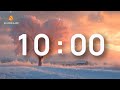 10 Minute Timer with Music for Classroom | Relaxing Winter Focus 🔕 No Alarm