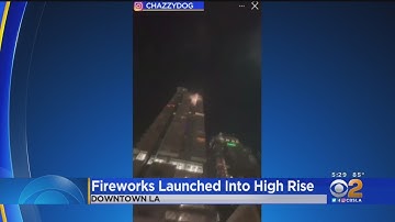 Caught On Camera: Fireworks Collide With DTLA High-Rise Apartment Building