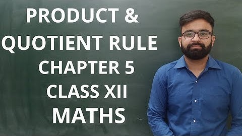 Product and Quotient Rule Of Derivative Class 12 Maths
