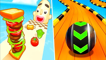 Sandwich Runner | Sky Rolling Balls - All Levels Gameplay Android,iOS - NEW APK MEGA