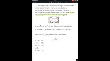 ACT Math 36 in 60 Ellipse