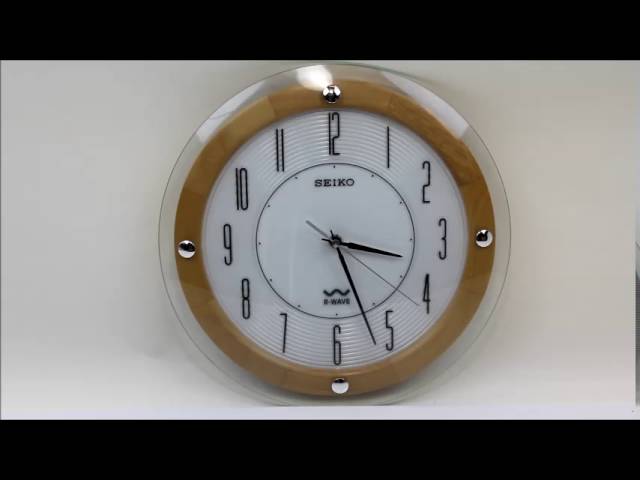 Seiko R-Wave Wall Clock QXR109YLH @ PineHog - YouTube