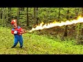 Real Life Mario Uses Flame Thrower To Scare Off Haters | Ross Smith