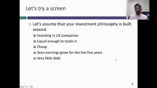 Screening for Stocks on S&P Capital IQ: A Quick Tour