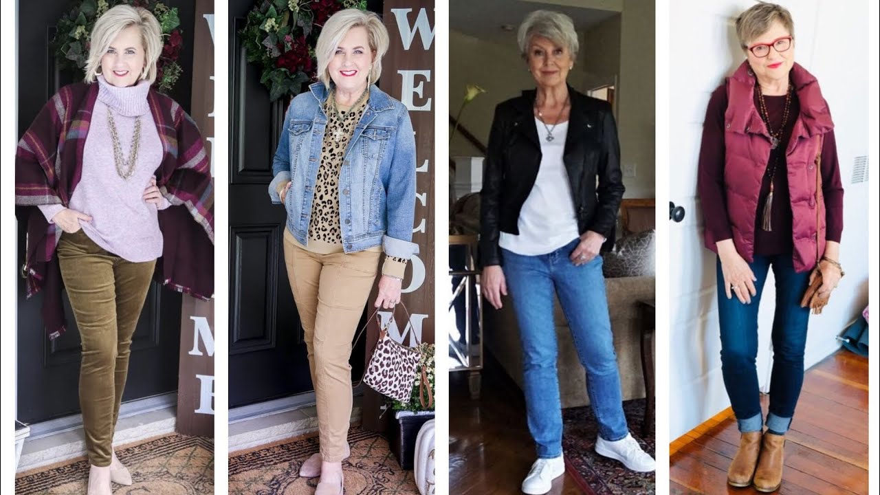 Модная одежда для женщин в возрасте от 50 до 60 лет, от 70 до 80 лет. Комбинации одежды для дам.