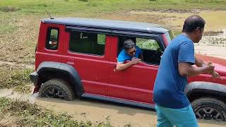 Driving #OTR in India | #Maruti #Suzuki #Jimny stuck in muddy water