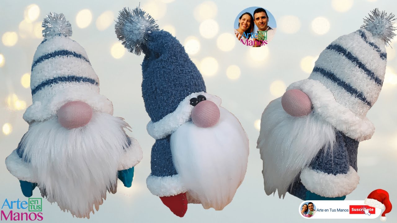 🔴Cómo Hacer GNOMOS NÓRDICOS Nº 7 y 8, Con Medias, Calcetines, FÁCIL Con Arte en Tus Manos