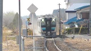 2023.04.04　JR陸奥森田駅　五能線 弘前行き到着【GV-E400系・2533D】　2023.04.04　JR Gonō Line