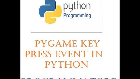 pygame key press event with python